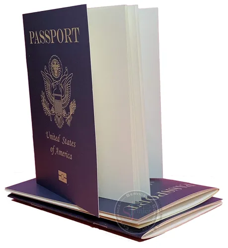 Miniatura 3 de Pasaportes en blanco de imitación, para proyectos escolares, recuerdos de fiestas, juguete de avión, diario de viajes, geografía, estudio social
