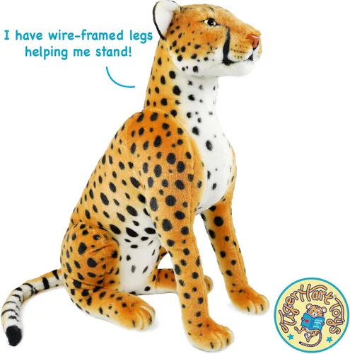 Miniatura 3 de TigerHart Cecil The Cheetah - Peluche de leopardo grande de 25 pulgadas de alto