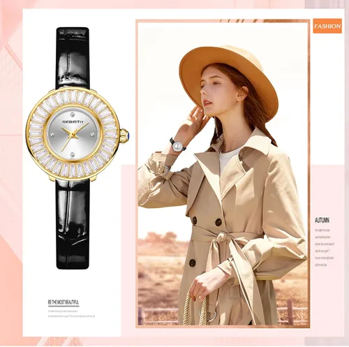Miniatura 3 de Avaner Reloj de cara pequeña para mujer, reloj de cuero ultra delgado, reloj de pulsera de cuarzo analógico, reloj de vestir elegante para mujer