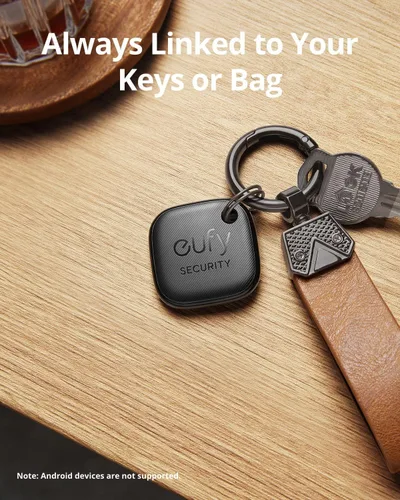 Miniatura 5 de eufy Security de Anker SmartTrack Link (negro, paquete de 1), no compatible con Android, funciona con Apple Find My (solo iOS), buscador de llaves