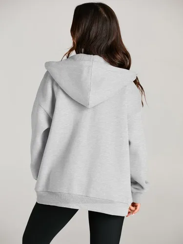 Miniatura 5 de EFAN lindas sudaderas con capucha para chica adolescente, chaqueta extragrande para el otoño, informales estilo año 2000 (Y2K), con cordón