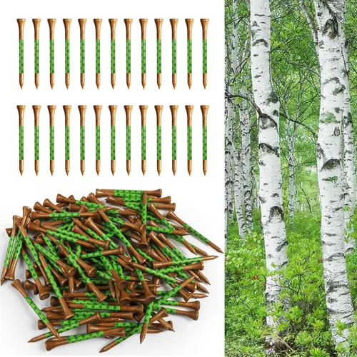 Miniatura 8 de FINGER TEN - Tees de golf de madera para hombres, 1 1/2, 2 3/4, 3 1/4 pulgadas, abedul occidental, paquete de 100, reduce la fricción, base alta