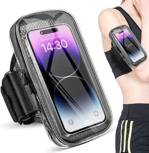 Soporte para teléfono para correr, brazalete para iPhone 16 15 14 13 Pro Max 12 11 Plus X Samsung Android de hasta 6.9'', bandas universales para el