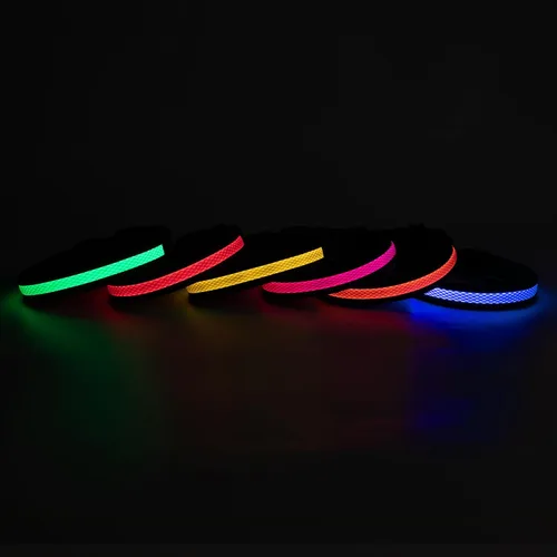 Miniatura 8 de Collar de perro recargable con luces LED para la noche, collar de perro que brilla en la oscuridad, impermeable, collar ajustable con luz