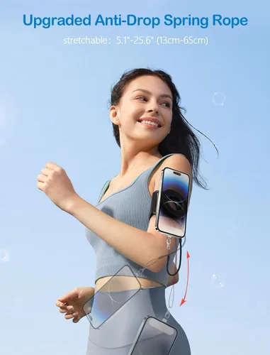 Miniatura 5 de Soporte de teléfono para correr para iPhone [giratorio de 360° y anticaída mejorado], soporte magnético para teléfono, pulsera Magsafe compatible