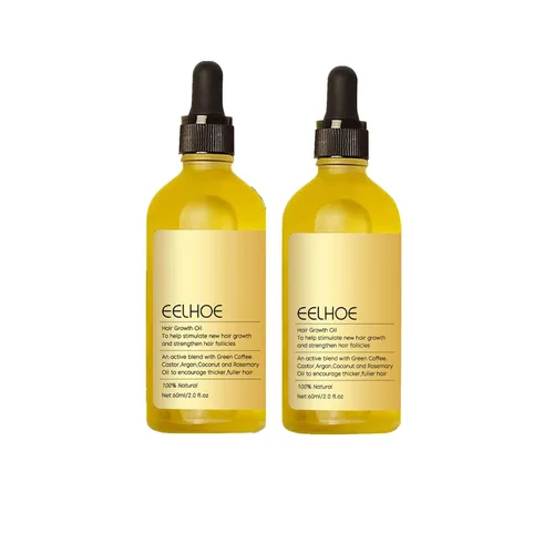 Carvenchi Aceite natural para el crecimiento del cabello con aroma a romero, para cabello seco dañado y fino, incoloro, 2 unidades, 4 onzas