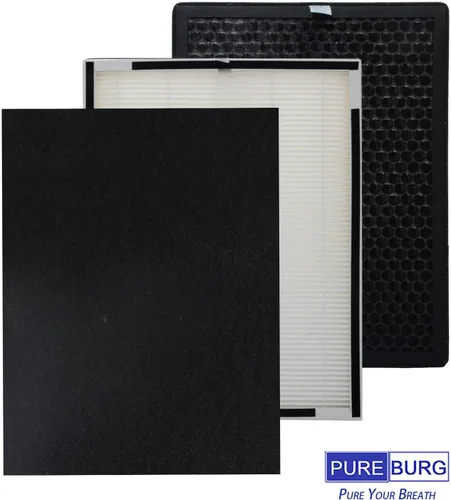 Miniatura 4 de PUREBURG Juego de filtros de repuesto compatibles con Purafide Air XP360 Purafide Air Purafide Air XP360, H13 HEPA 4 etapas de filtración de carbón
