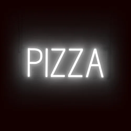 Miniatura 39 de SpellBrite Cartel PIZZA Letrero relacionado con pizza con aspecto de neón, fuente de luz LED azul 17.6 x 6.3 pulgadas