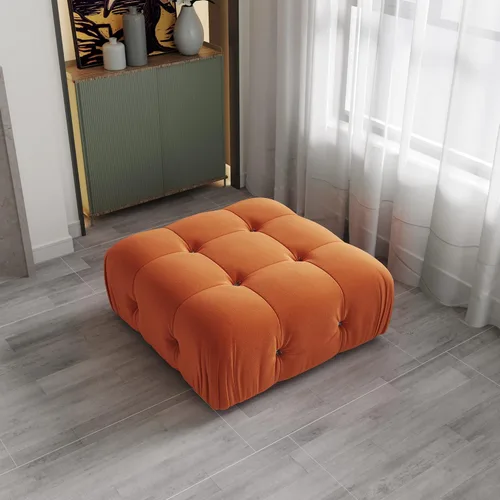 Miniatura 23 de Sofá modular seccional, sofá de terciopelo, asiento medio, beige
