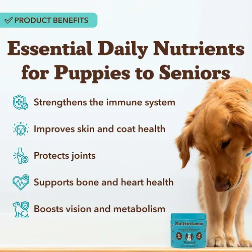 Miniatura 2 de Natural Dog Company Multivitamínico 25 en 1 para perros – Masticables suaves formulados por veterinarios para cachorros, adultos y perros mayores