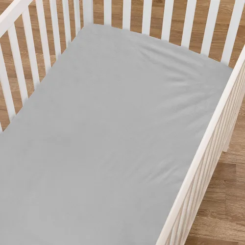 Miniatura 6 de TL Care Heavenly Soft - Sábana bajera ajustable de felpilla para cuna, de 28 x 52 pulgadas, cálida y acogedora, color gris, para niños y niñas, se