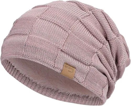 Miniatura 8 de Vgogfly Slouchy Beanie for Men Winter Hats for Guys Cool Beanies Mens Lined Knit Warm Thick Skully Stocking Binie Hat