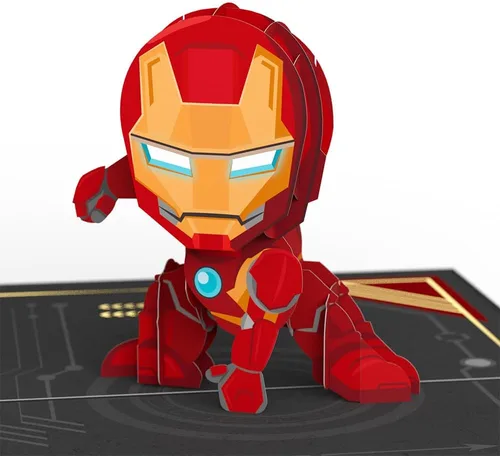 Lovepop Tarjeta emergente de Marvel – Tarjeta de felicitación de cumpleaños 3D de Iron Man para niños, hombres, hijo – Armor Up – Tarjeta de 5 x 7