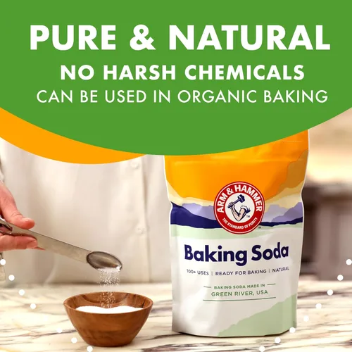 Miniatura 2 de ARM & Hammer Bicarbonato de sodio fabricado en Estados Unidos, ideal para hornear, puro y natural, bolsa de 2.7 libras