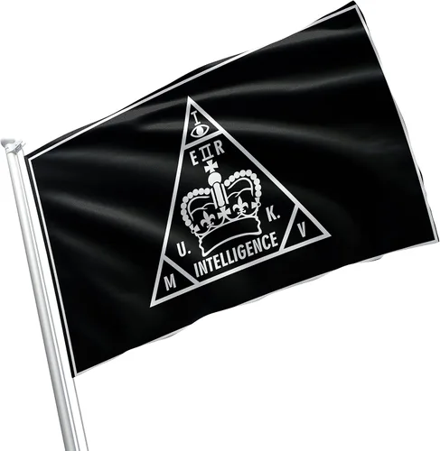 Miniatura 7 de Bandera del Servicio Secreto de Inteligencia (SIS) – Muestra tu apoyo, bandera MI6 de agencia de inteligencia de color vívido de doble costura