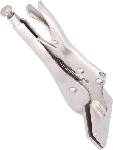 Miniatura 7 de Alicates de bloqueo con boca plana, alicates de hoja ajustables para doblado de metal, rotura y engaste de metal, acero 55# (8 pulgadas)