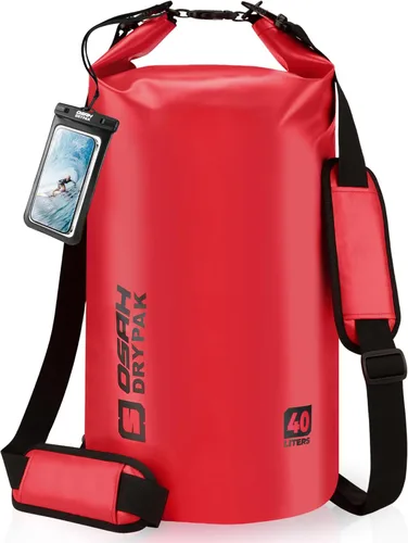 Miniatura 48 de Bolsa seca impermeable, 5L/10L/20L/30L/40L Mochila de almacenamiento ligera con funda para teléfono para mujeres y hombres, saco impermeable Gris