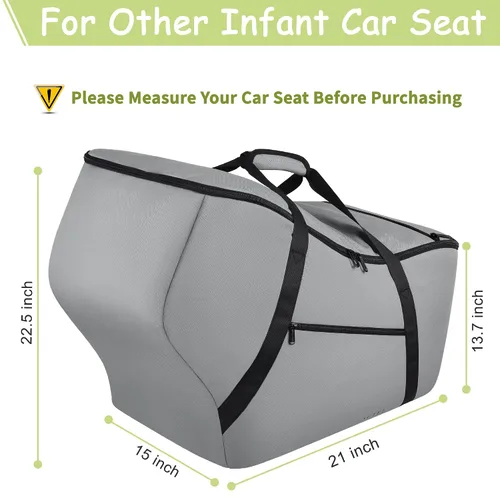 Miniatura 7 de Bolsa de viaje para asiento de automóvil infantil, se adapta a asientos de automóvil infantiles con base de barra antirrebote, bolsa de avión