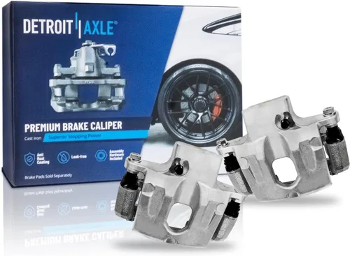 Miniatura 5 de Detroit Axle - Kit de freno trasero para Rainer Trailblazer Envoy Ascender Bravada 9-7X SSR Rotores de disco Pinzas de freno Pastillas de freno