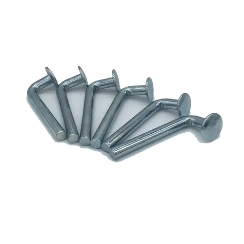 Miniatura 7 de Perno de seguridad para estante de paleta, pasador de caída universal, sombrero redondo Φ ¾″ 0.750″ (0.750 in), ancho Φ 0.300″ (0.300 in), altura