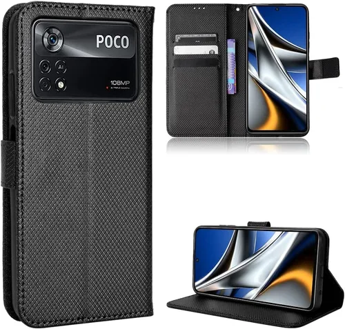Miniatura 8 de Funda para Xiaomi Poco M4 Pro 4G Funda de cuero, Funda para Xiaomi Poco M4 Pro 4G 2201117PI 2201117PG Funda de cuero PU Flip Cover Azul