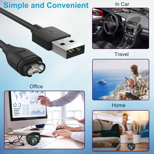Miniatura 5 de Cargador para Garmin Instinct 3/2/2S/2X, cable de carga USB para reloj inteligente Garmin Instinct Series - 100cm/3.3ft