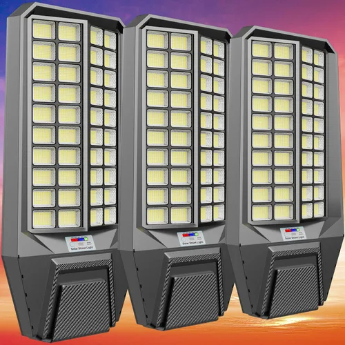 Miniatura 11 de Paquete de 3 Luces Solares para Estacionamiento - Luz Solar de Calle de 8000W 360000LM del Anochecer al Amanecer Luces de Calle con Energía Solar