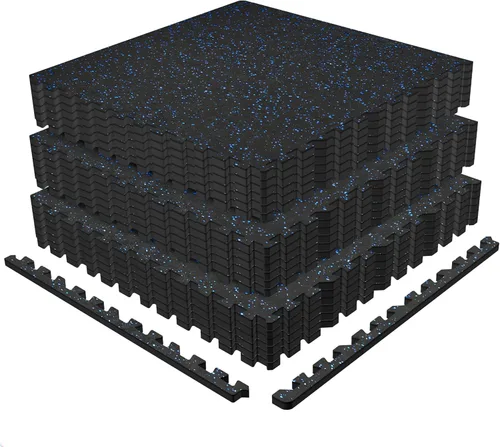 Miniatura 16 de AIRHOP Alfombrillas de Equipo de Ejercicio de 0.56 Pulgadas de Grosor, 48 Pies Cuadrados, 12 Baldosas Mejoradas de Goma Superior con Espuma EVA