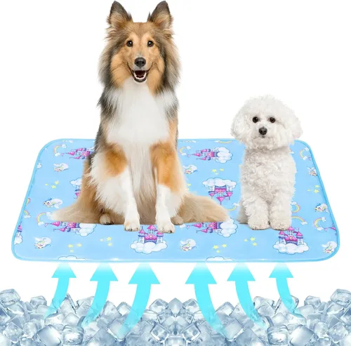 Miniatura 22 de NACOCO - Colchoneta refrescante para mascotas, para gatos, perros, cojín de verano, refrescante, cómoda, suave para mascotas y adultos Rosa