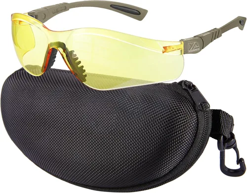 Miniatura 18 de xaegistac Gafas de tiro antivaho, protección ocular para el campo de tiro, lentes de seguridad ajustables con estuche rígido con cremallera
