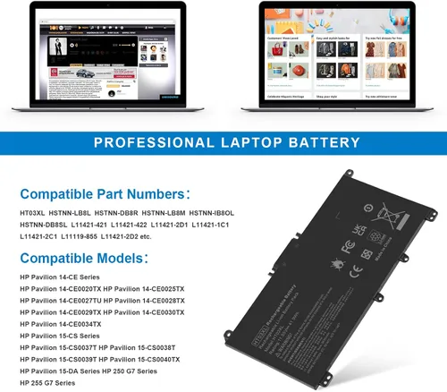 Miniatura 6 de TREE.NB HT03XL - Batería para HP L11119-855 Pavilion 15-CS 15-DA 15-DB 15-DW Series 15-CS0053CL 15-DW0033NR 15-DA0014DX 14-CE 14-CF 14-DF 17-by