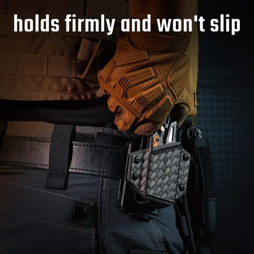 Miniatura 6 de TACTICAL GEEK TX1 - Funda multiherramienta EDC, funda ajustable con clip trasero para cinturón, multiherramienta no incluida (negro)