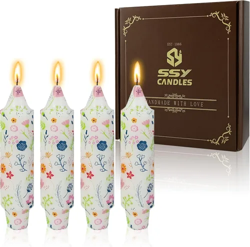 Miniatura 85 de Candelabros cortos de 5 pulgadas con velas cónicas verde oscuro, 4 piezas para cena, hogar, boda, fiesta, decoración
