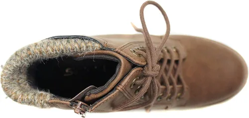 Miniatura 3 de Soda Botines de combate con suela de lengüeta única con cordones y cremallera lateral