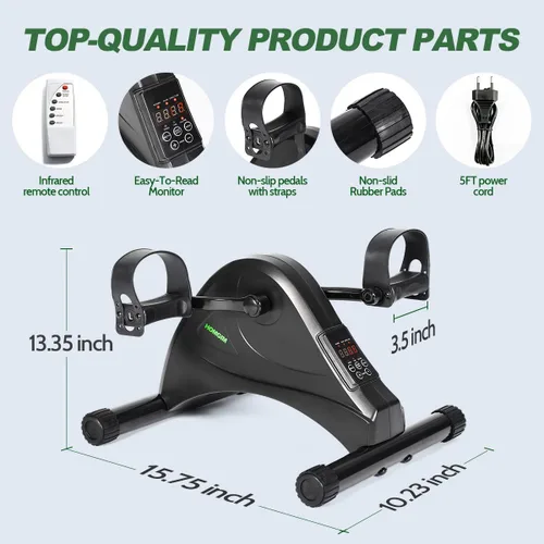 Miniatura 2 de Mini bicicleta estática motorizada ejercitadora de pedal eléctrica para personas mayores, entrenamiento de rehabilitación, ejercitador de pedal
