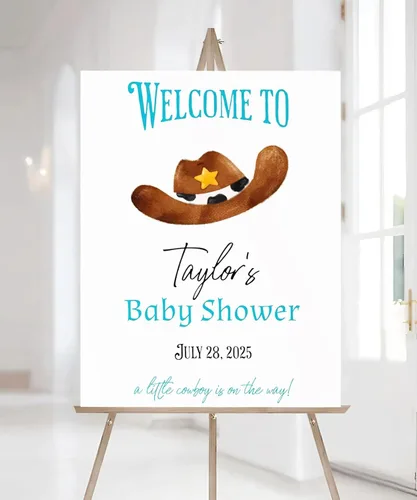 Miniatura 5 de Letrero de bienvenida azul personalizado para baby shower con globos, letrero con nombre personalizado para niño o niña, género neutro, decoración 11