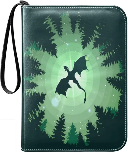 Miniatura 41 de Carpeta bohemia para tarjetas de mariposa y luna, con 400 bolsillos, 50 páginas extraíbles, 3 anillos, 4 bolsillos para tarjetas de juego, TCG