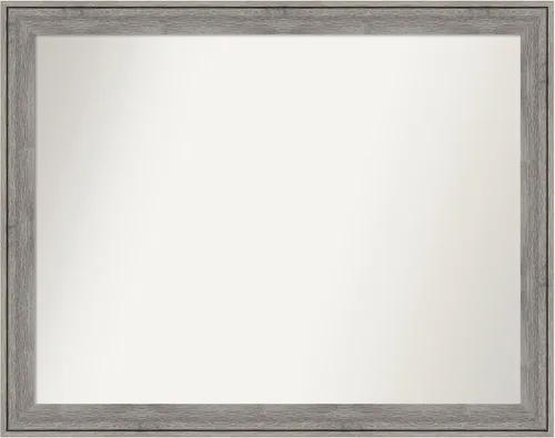 Miniatura 20 de Amanti Art Espejo de pared personalizado no biselado (24.5 x 24.5 pulgadas), marco gris marrón alta, varios tamaños personalizados, espejo de baño