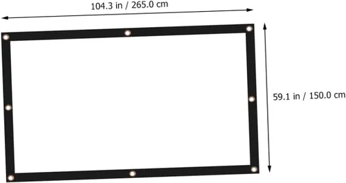 Miniatura 2 de SHINEOFI Polyester Projector Screen for Indoor Outdoor Movie Home Office Use HD Projection