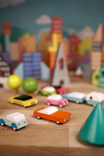 Miniatura 6 de Janod - 60 bloques Kubix de madera + rompecabezas de ciudad de cartón - 3 años + J08304