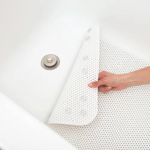 Miniatura 7 de Duck Brand Softex Bath Mat for Tubs, Machine Washable, 17 x 36 Inches, Taupe, Skid Resistant (442097) (Pack of 4)