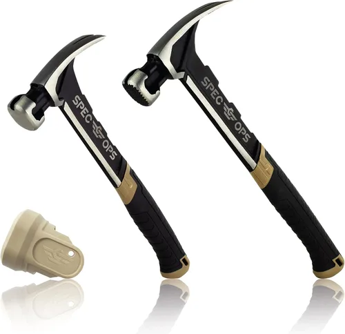 Miniatura 10 de Spec Ops Tools - Juego de herramientas de 3 piezas, incluye martillo de clavar de 20 onzas, palanca de moldura de 11 pulgadas, juego de punzones