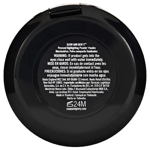 Miniatura 2 de Soap & Glory Glow & Dew it - Polvo prensado resaltador, maquillaje resaltador prensado suave y aterciopelado, resaltador húmedo ultra reflectante