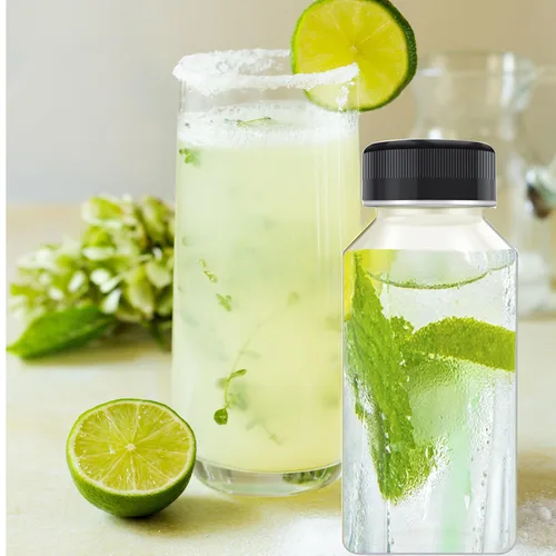 Miniatura 6 de XYSMZM 8 botellas de jugo de 4 onzas, botellas de plástico con chupito de jengibre, a prueba de fugas, recipientes para bebidas para jugo, batido