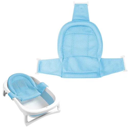 Miniatura 10 de Colorlife Asiento de Baño para Bebé con Malla de Apoyo, Asiento de Baño para Bebé, Ajustable, Cómodo, Antideslizante, Malla de Ducha de Cinco Puntos