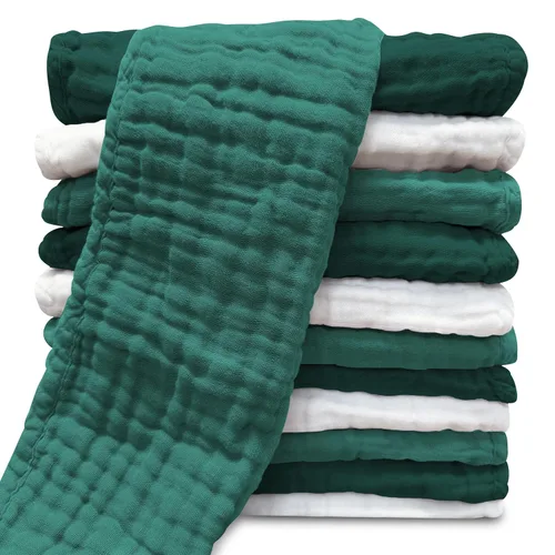 Miniatura 10 de Paños de muselina para eructos para bebé, 100% algodón, para unisex, niño, niña - Grandes 20" x 10", productos esenciales para recién nacidos, ultra