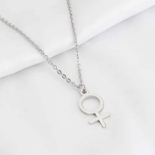 Miniatura 6 de KEYCHIN Collar astrológico femenino de género con dije de símbolo de Venus, colgante de símbolo femenino, joyería para mujeres y niñas, Acero