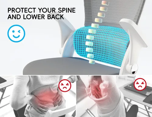 Miniatura 5 de TRALT Silla de oficina ergonómica, cómoda silla de escritorio con soporte trasero, sillas de escritorio de oficina en casa, silla de computadora