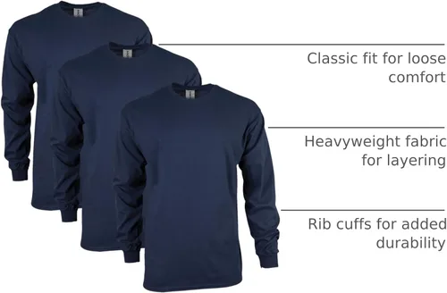 Miniatura 128 de Gildan - Camiseta de manga larga de algodón ultra estilo G2400 para adultos, paquete múltiple
