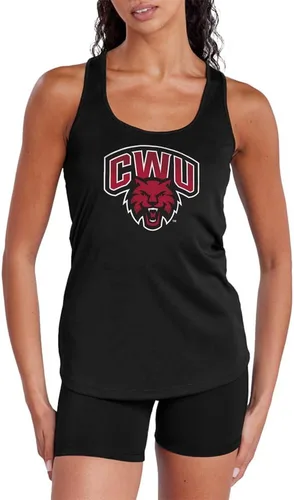 Miniatura 502 de Camiseta deportiva sin mangas oficial de NCAA Collegiate para mujer, con espalda cruzada, colección con logotipo primario
